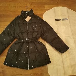 New MIU MIU down jacket with embellishment